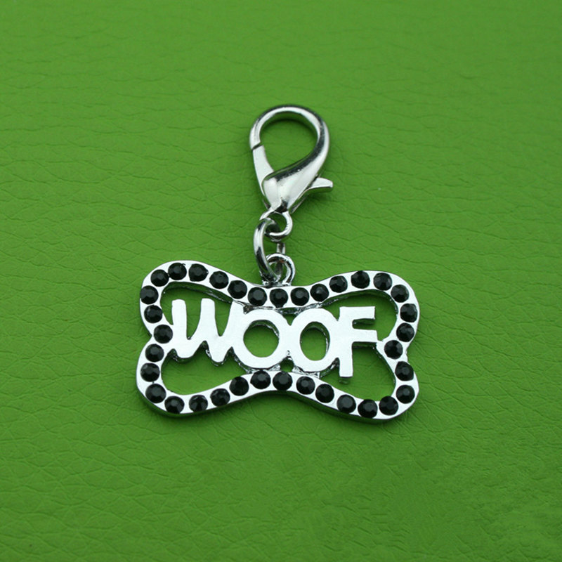 Pet Ornament Accessories Dog Pendant with Drill Dog Bone Pet Tag Decor